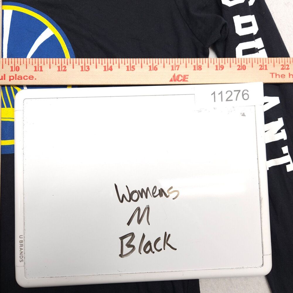 Golden State Warriors Fanatics Basketball Long Sleeve Shirt Womens Size M Black - Picture 7 of 9